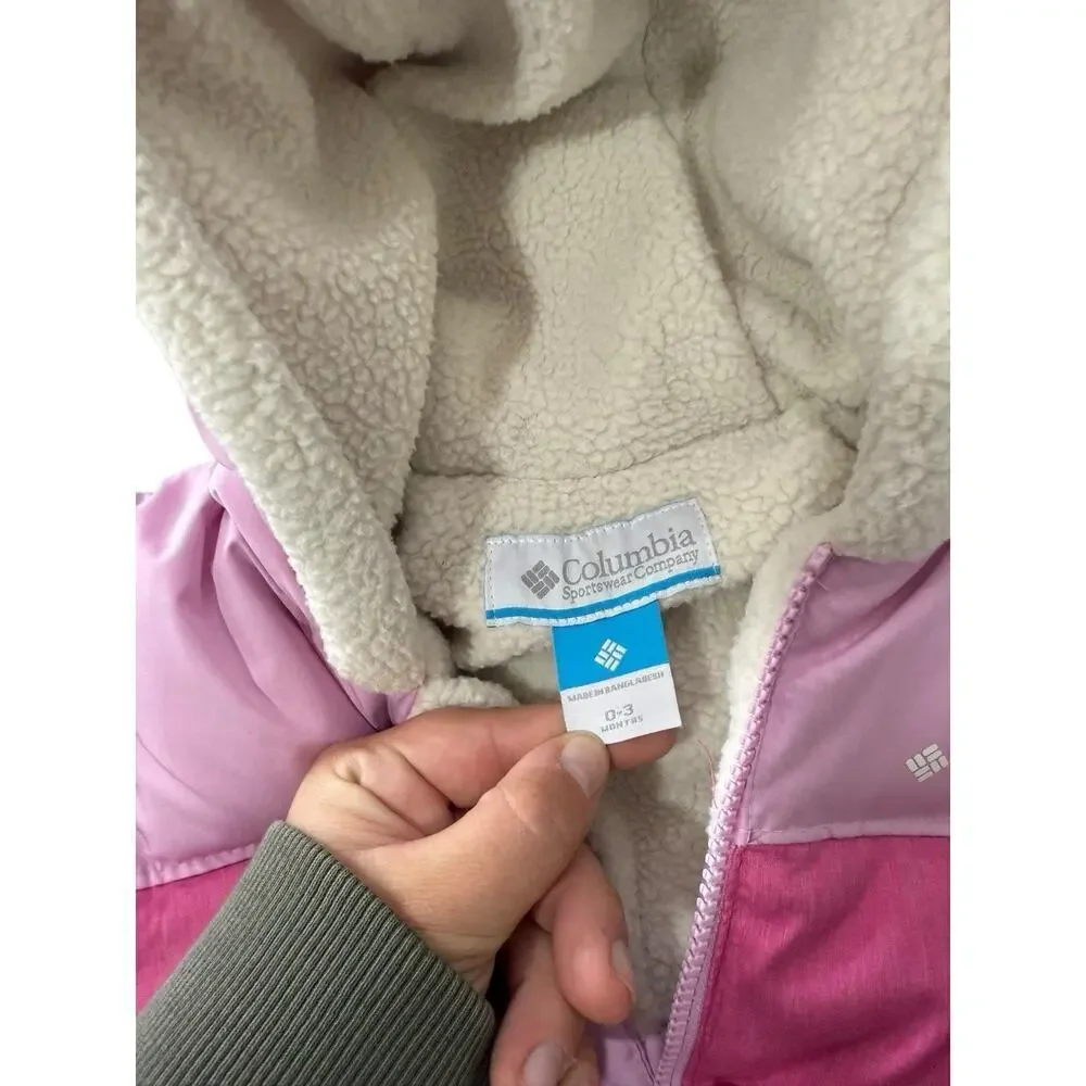 Columbia Baby Pike Lake Convertible Winter Pram Bunting - Pink Ice Heather 0-3 M
